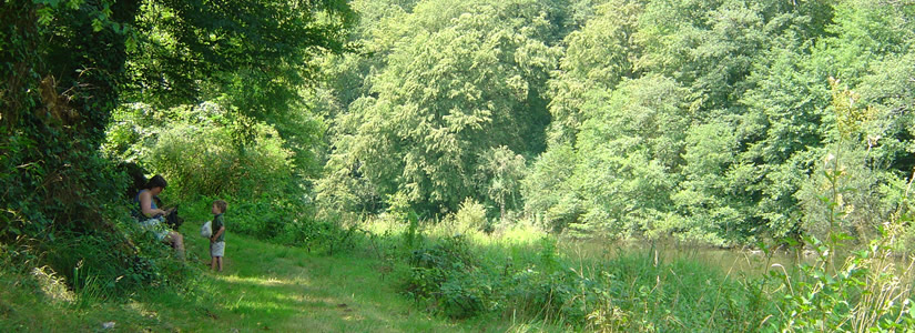 Photo of a walk by a river, France 2004