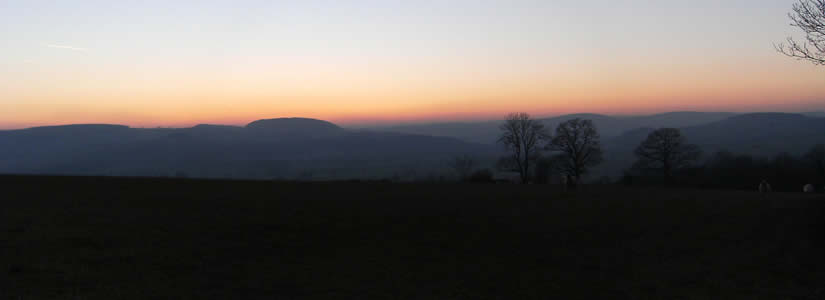 Photo of a Shropshire sunset, Feb 2008